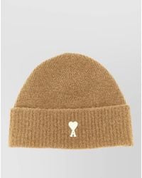 Ami Paris - Alpaca-Blend Ribbed Beanie - Lyst