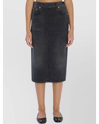 Haikure - Denim Knee-Length Straight Skirt - Lyst