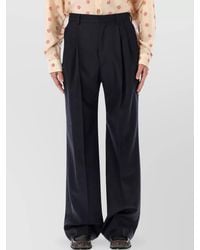 Dries Van Noten - Herringbone High-Rise Straight-Leg Wool Tailored Trousers - Lyst
