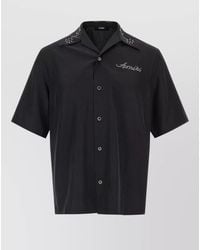 Amiri - Studded Collar Short Sleeve Camp Shirt - Lyst