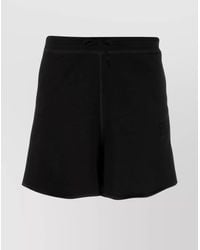 Ganni - Organic Cotton Logo-Patch Drawstring Short Shorts - Lyst
