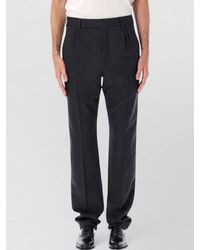 Saint Laurent - Pinstripe Tailored Suit Trousers Belt Loops - Lyst
