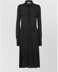 Fendi - Silk Jacquard Midi Shirt Dress - Lyst
