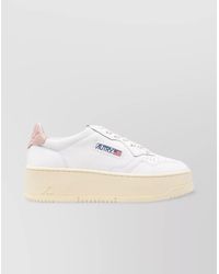 Autry - Leather Platform Low-Top Sneakers - Lyst