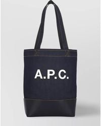 A.P.C. - Axel Small Cotton Tote Bag - Lyst