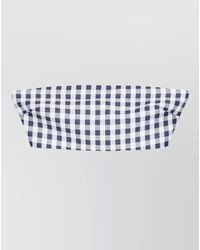 Self-Portrait - Strapless Bandeau Top Check Pattern Asymmetric - Lyst