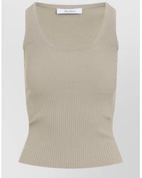 Max Mara - Ribbed Knit Sleeveless Tank Top - Lyst
