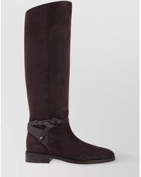 Jimmy Choo - Suede Lawton Kb Flat Boots - Lyst