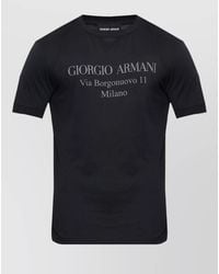 Giorgio Armani - Logo Crew Neck Regular Fit T Shirt - Lyst