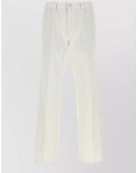 Prada - Cotton Straight-Leg Trousers - Lyst
