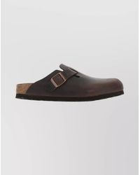 Birkenstock - Leather Boston Slippers - Lyst
