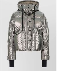 Moncler - Hooded Polyester Down Jacket Long Sleeves - Lyst