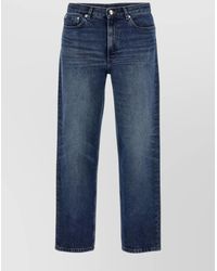 A.P.C. - Denim High-Rise Straight-Leg Jeans - Lyst