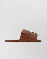 Bottega Veneta - Leather Flat Slides - Lyst