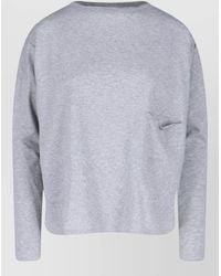 Ma'ry'ya - Crew Neck Long Sleeve Top Pocket - Lyst