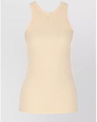 TOTEME - Sleeveless Round Neck Fitted Silhouette Top - Lyst