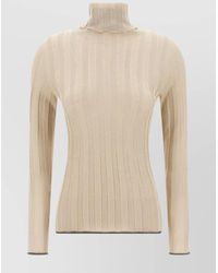 Fabiana Filippi - Lurex Turtleneck Knitted Top - Lyst