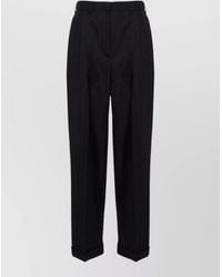 Miu Miu - High-Rise Pinstripe Wool Tailored Trousers - Lyst