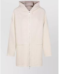 Malo - Long Knitwear Crewneck With Hood And Pockets - Lyst