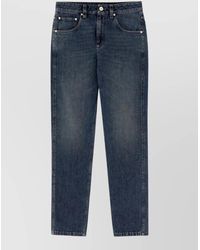 Brunello Cucinelli - Cotton High-Rise Straight-Leg Jeans - Lyst