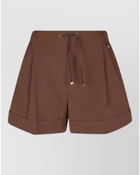 Herno - Shorts Elastic Waistband Back Pockets Cuffed Hem - Lyst
