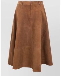 Semicouture - Leather A-Line Skirt - Lyst