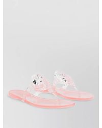 Tory Burch - Miller Flat Sandals Open Toe Transparent - Lyst