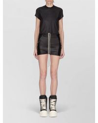 Rick Owens - Cropped Crew Neck Top Short Sleeves - Lyst