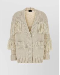 Moncler - Wool Crochet Oversized Cardigan - Lyst