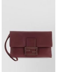 Fendi - Mamma Baguette Lamb Leather Clutch Bag - Lyst