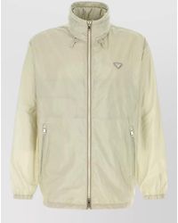 Prada - Renylon Windbreaker High Collar Side Pockets - Lyst