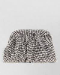 Benedetta Bruzziches - Crystal-Embellished Draped Mini Clutch Bag - Lyst