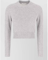 Malo - Cashmere Sweater Cropped Long Sleeves Round Neckline - Lyst