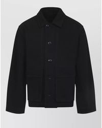 Lemaire - Cotton Boxy Shirt Jacket - Lyst
