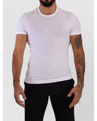 Dolce & Gabbana - Elegant Cotton Blend Round Neck Tee - Lyst