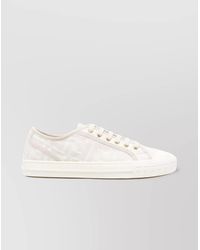 Fendi - Jacquard Logo-Lace Low-Top Sneakers - Lyst