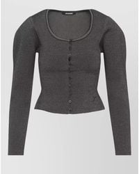 Jacquemus - Scoop Neck Fitted Cardigan - Lyst