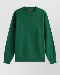 Tommy Hilfiger - Long Sleeve Crew Neck Sweater With Ribbed Cuffs - Lyst