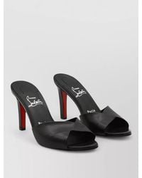 Christian Louboutin - Fanny Leather Mules Open Toe Design - Lyst