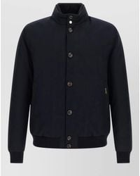 Moorer - Janos Bomber Jacket Acqua Line High Collar - Lyst