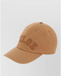 Chloé - Signature Cotton Cap Curved Brim Eyelets - Lyst