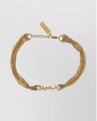 Saint Laurent - Brass Tassel Charm Bracelet - Lyst