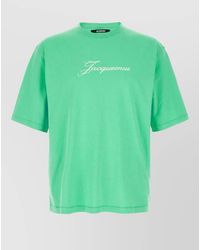 Jacquemus - Signature Logo Short Sleeve Crew Neck T-Shirt - Lyst