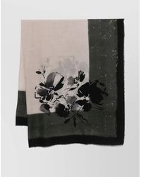 Faliero Sarti - Floral Silk Print Scarf With Frayed Edges - Lyst