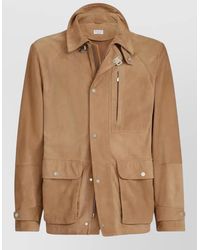 Brunello Cucinelli - Suede Field Jacket - Lyst