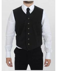 Dolce & Gabbana - Cotton V-Neck Waistcoat - Lyst