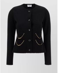 Moschino - Wool Chain Cardigan - Lyst