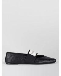 Givenchy - Lambskin Leather Square Toe Ballerina Shoes - Lyst