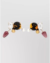 Dries Van Noten - Hand Painted Stud Earrings Unique Design - Lyst