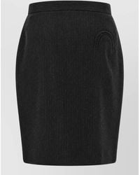 Blazé Milano - Virgin Wool Pinstripe High-Rise Midi Pencil Skirt - Lyst